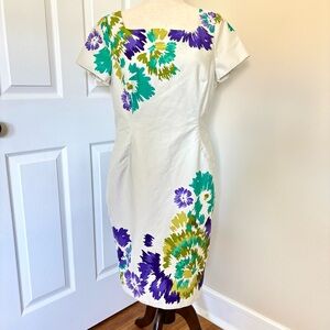 Jones New York Square Neck Floral Sheath Dress 14